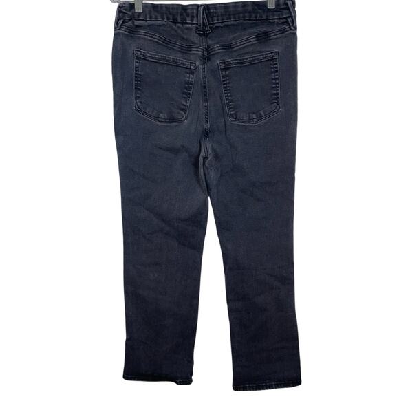 Good American Black Pull On Straight Jeans    Size: XL - Picture 2 of 4